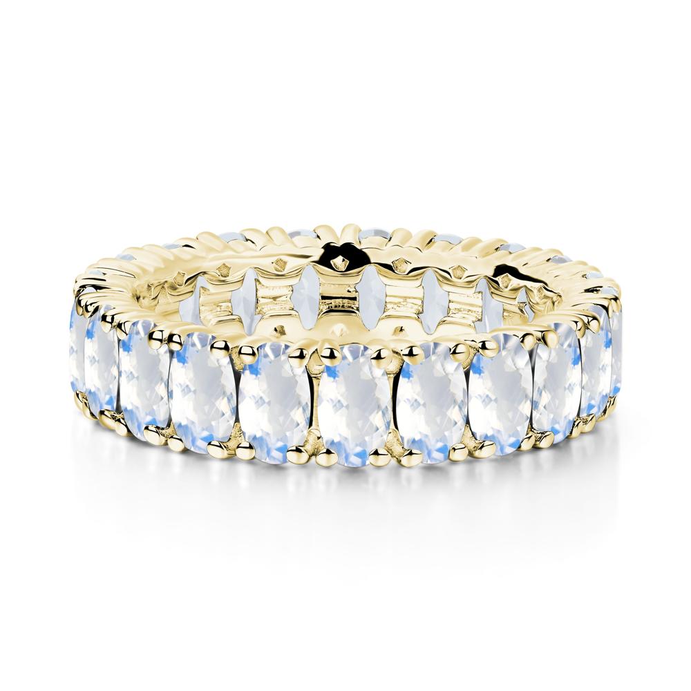 Oval Moonstone Eternity Band Ring - LUO Jewelry #metal_18k yellow gold