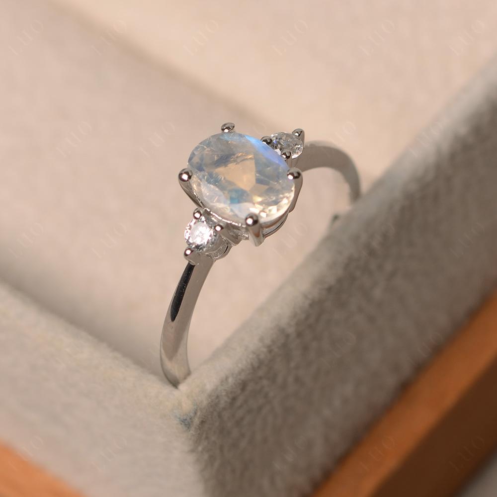 Trilogy Oval Moonstone Ring - LUO Jewelry