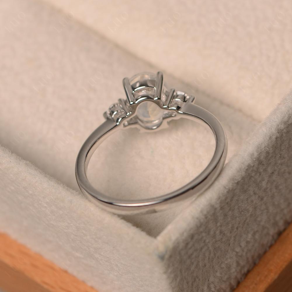 Trilogy Oval Moonstone Ring - LUO Jewelry