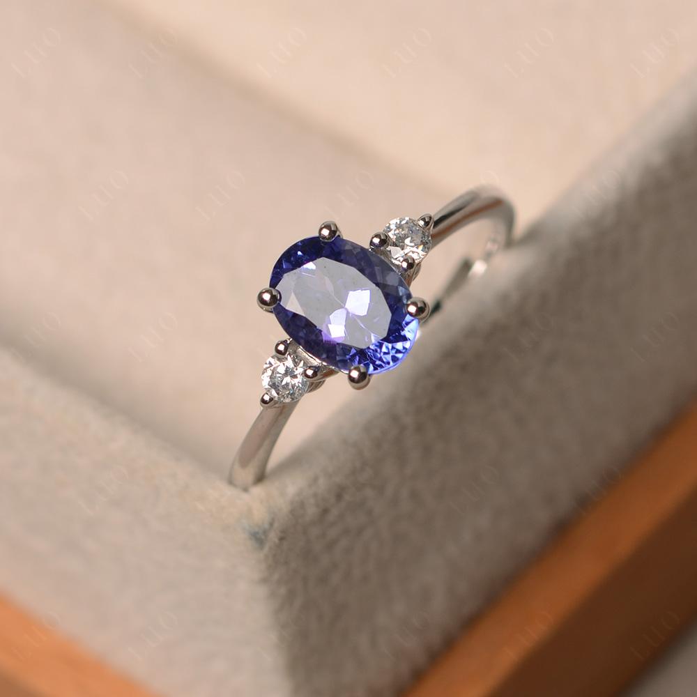 Trilogy Oval Tanzanite Ring - LUO Jewelry