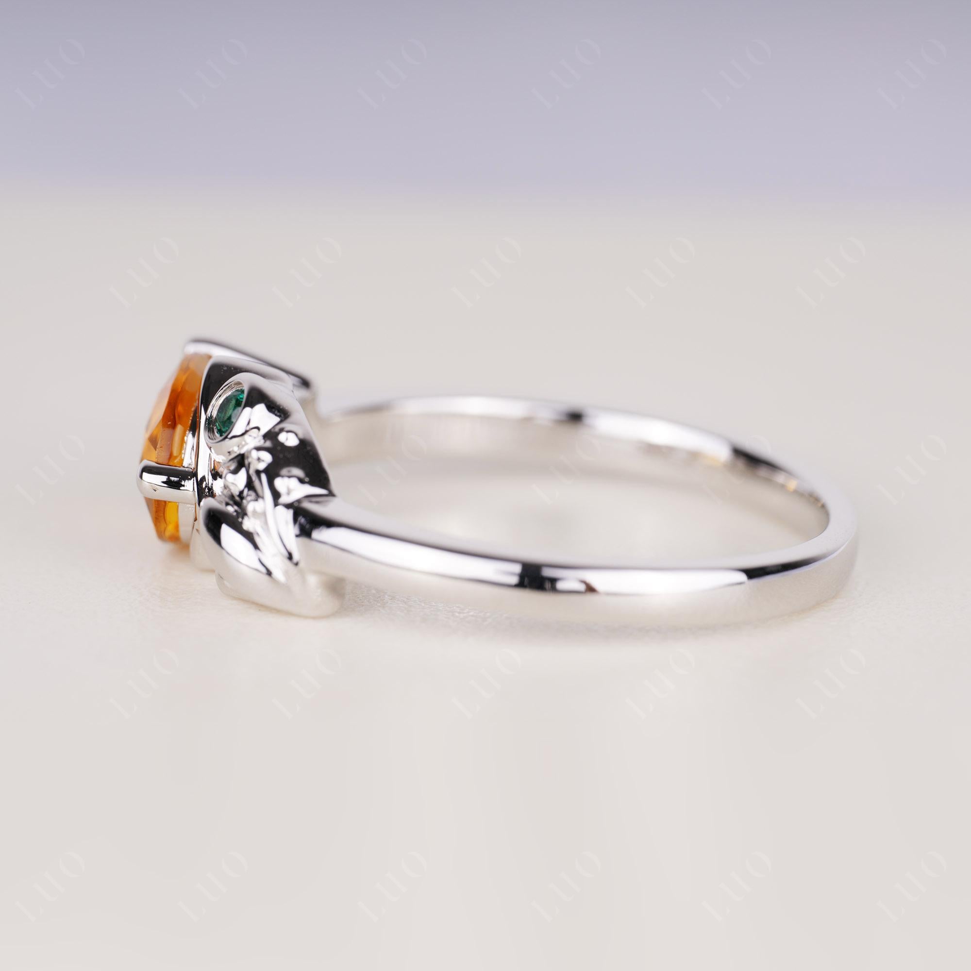 Nature Inspired Toad Citrine Ring - LUO Jewelry