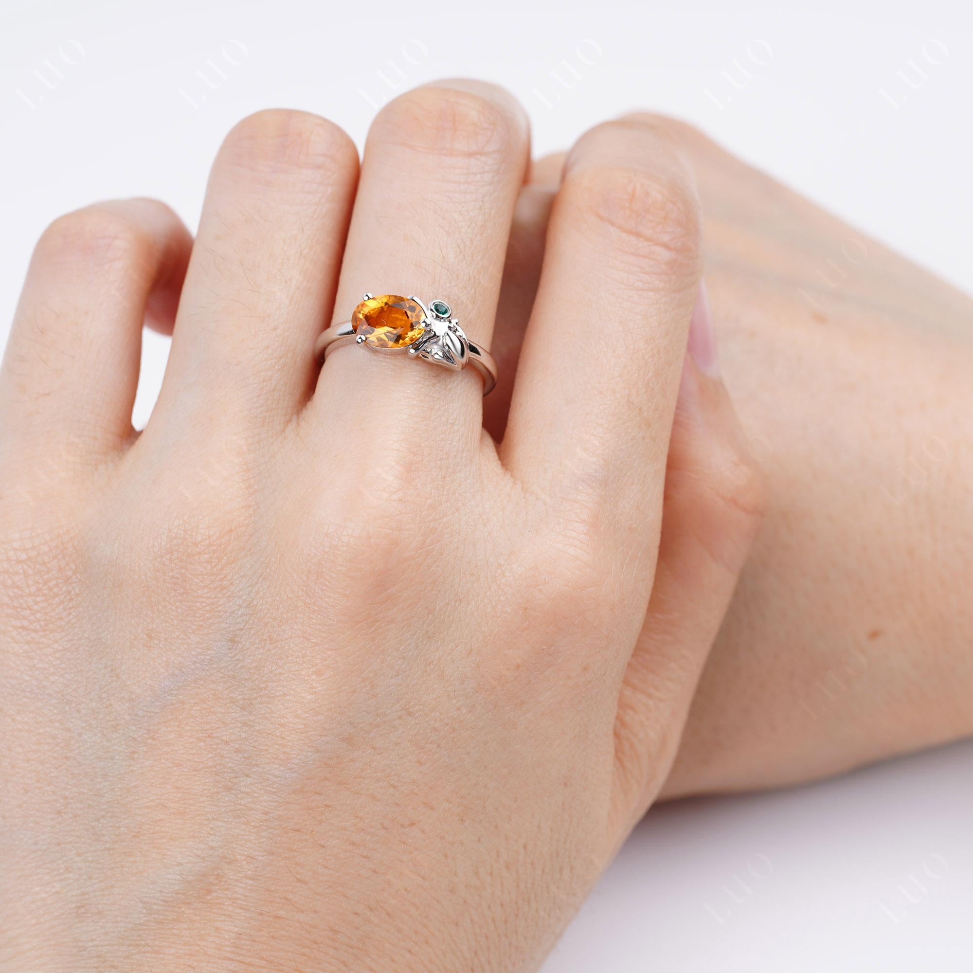 Nature Inspired Toad Citrine Ring - LUO Jewelry