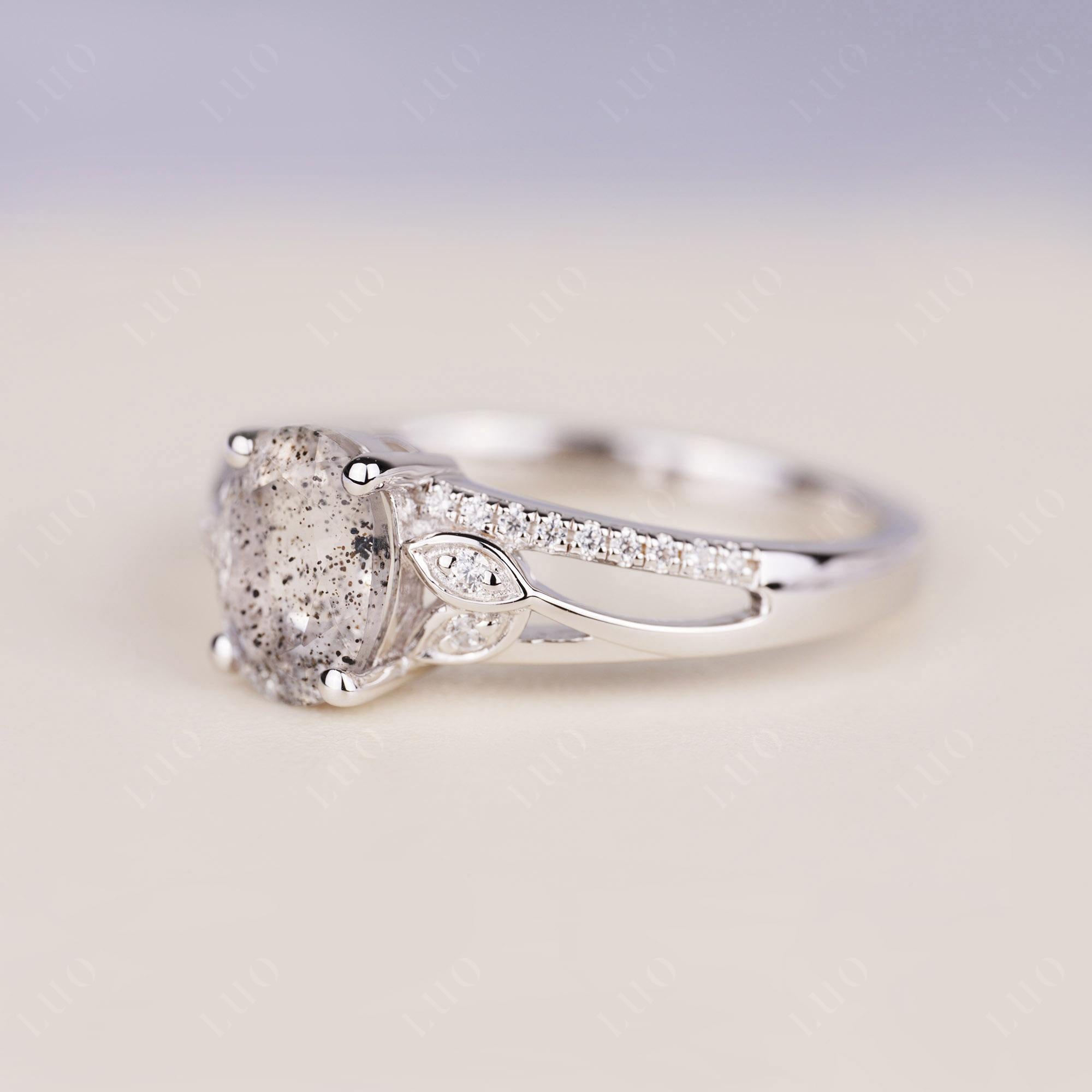 Oval Cut Herkimer Diamond Ring - LUO Jewelry