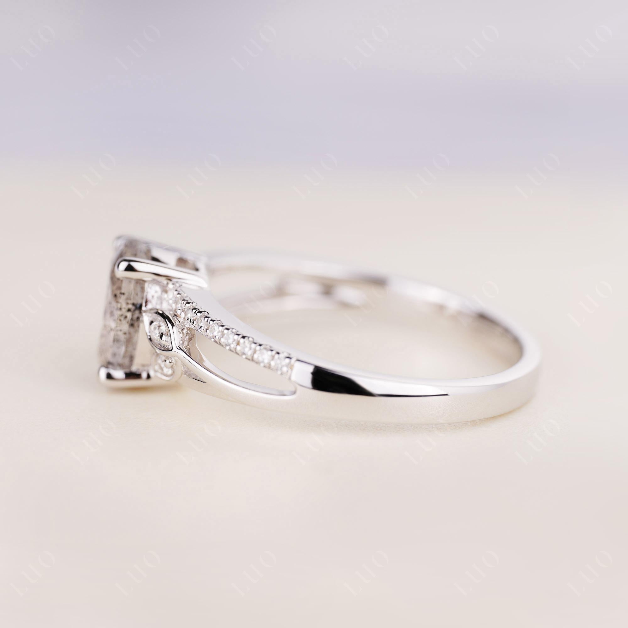 Oval Cut Herkimer Diamond Ring - LUO Jewelry