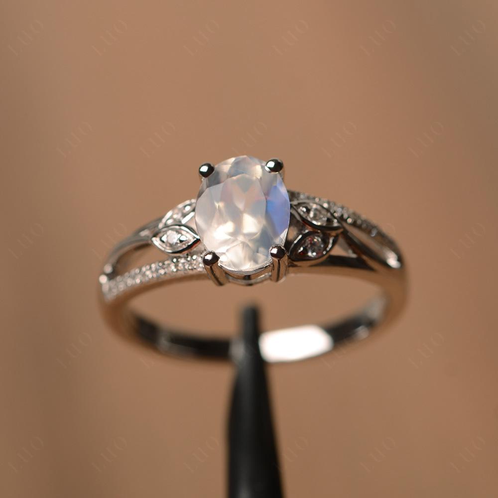 Oval Cut Moonstone Ring - LUO Jewelry
