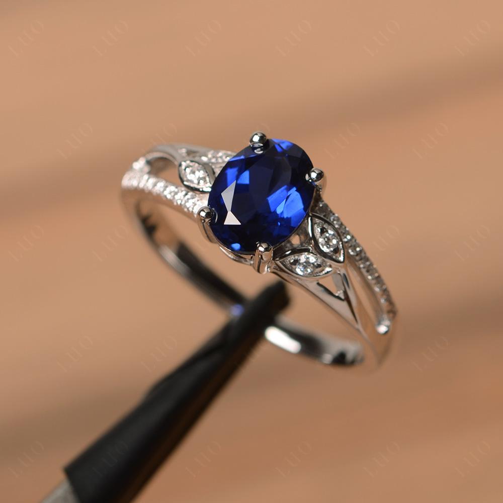 Oval Cut Sapphire Ring - LUO Jewelry