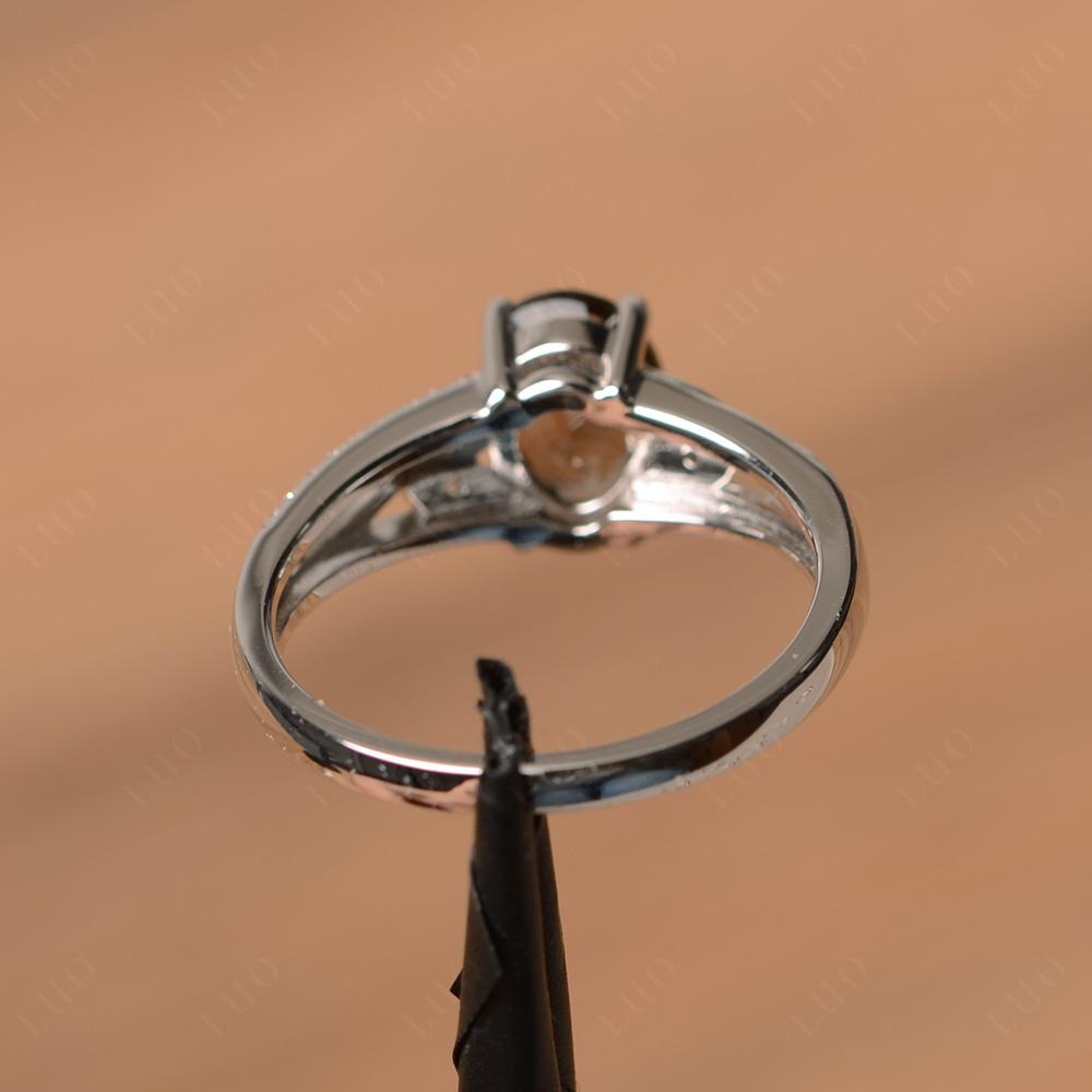 Oval Cut Smoky Quartz Ring - LUO Jewelry