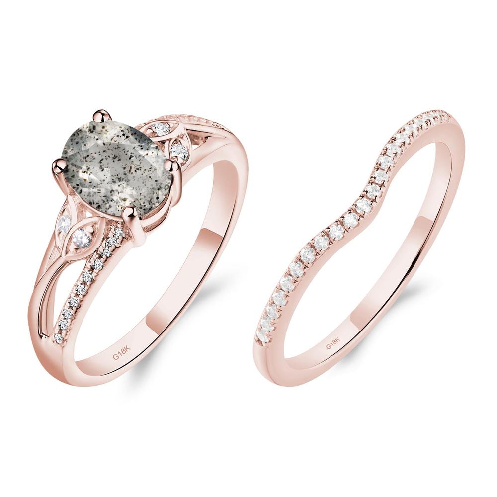 Oval Cut Herkimer Diamond Ring - LUO Jewelry #metal_18k rose gold