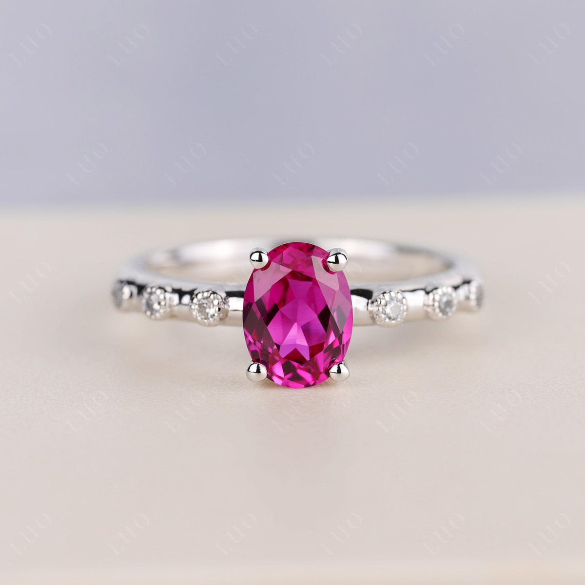 Antique Oval Cut Ruby Ring | LUO