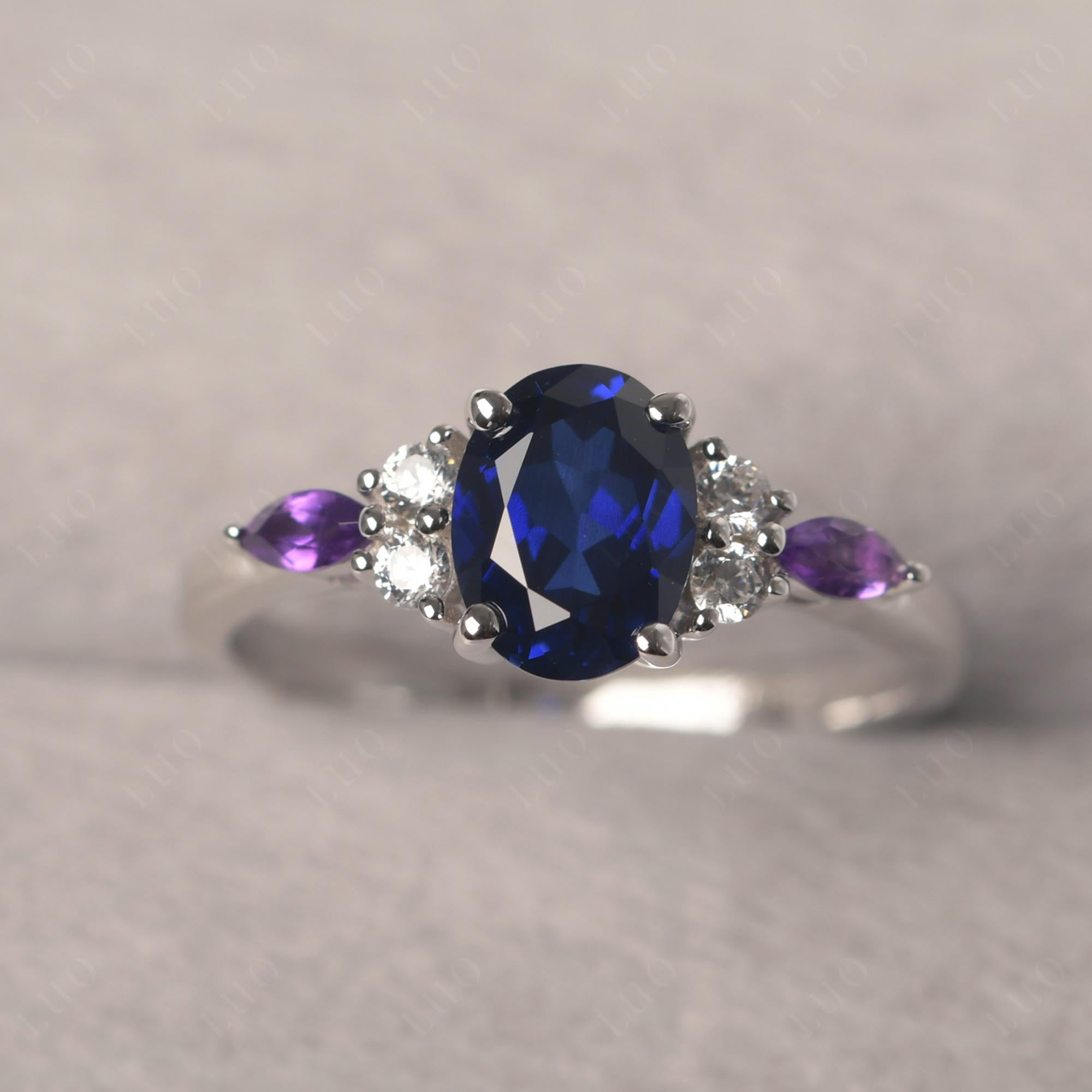 Simple Oval Sapphire Engagement Ring - LUO Jewelry
