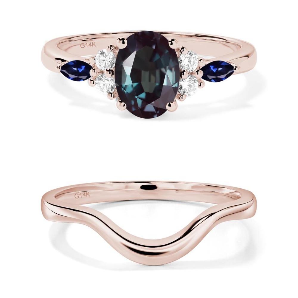 Simple Oval Alexandrite Engagement Ring - LUO Jewelry #metal_xxxxx