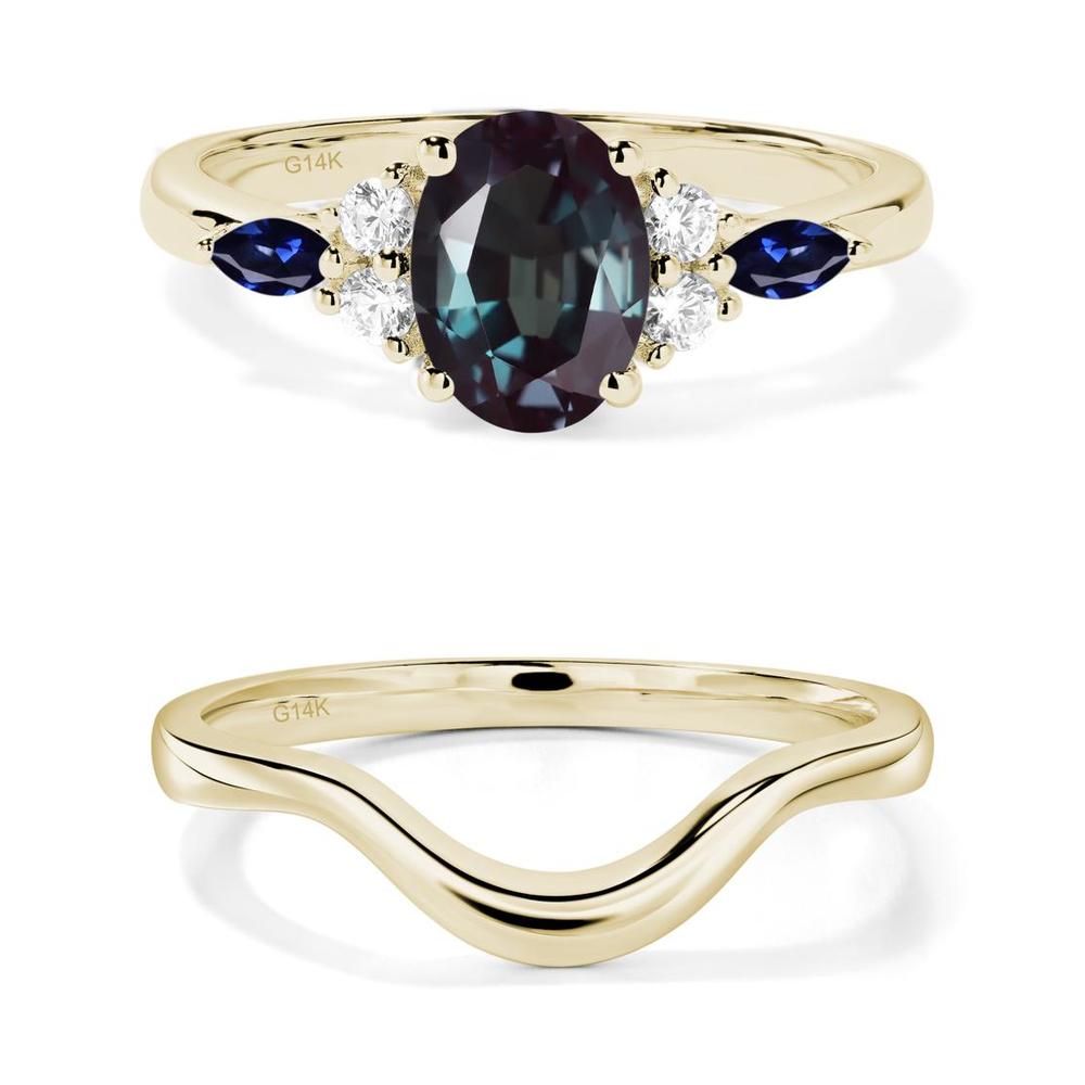 Simple Oval Alexandrite Engagement Ring - LUO Jewelry #metal_xxxxx