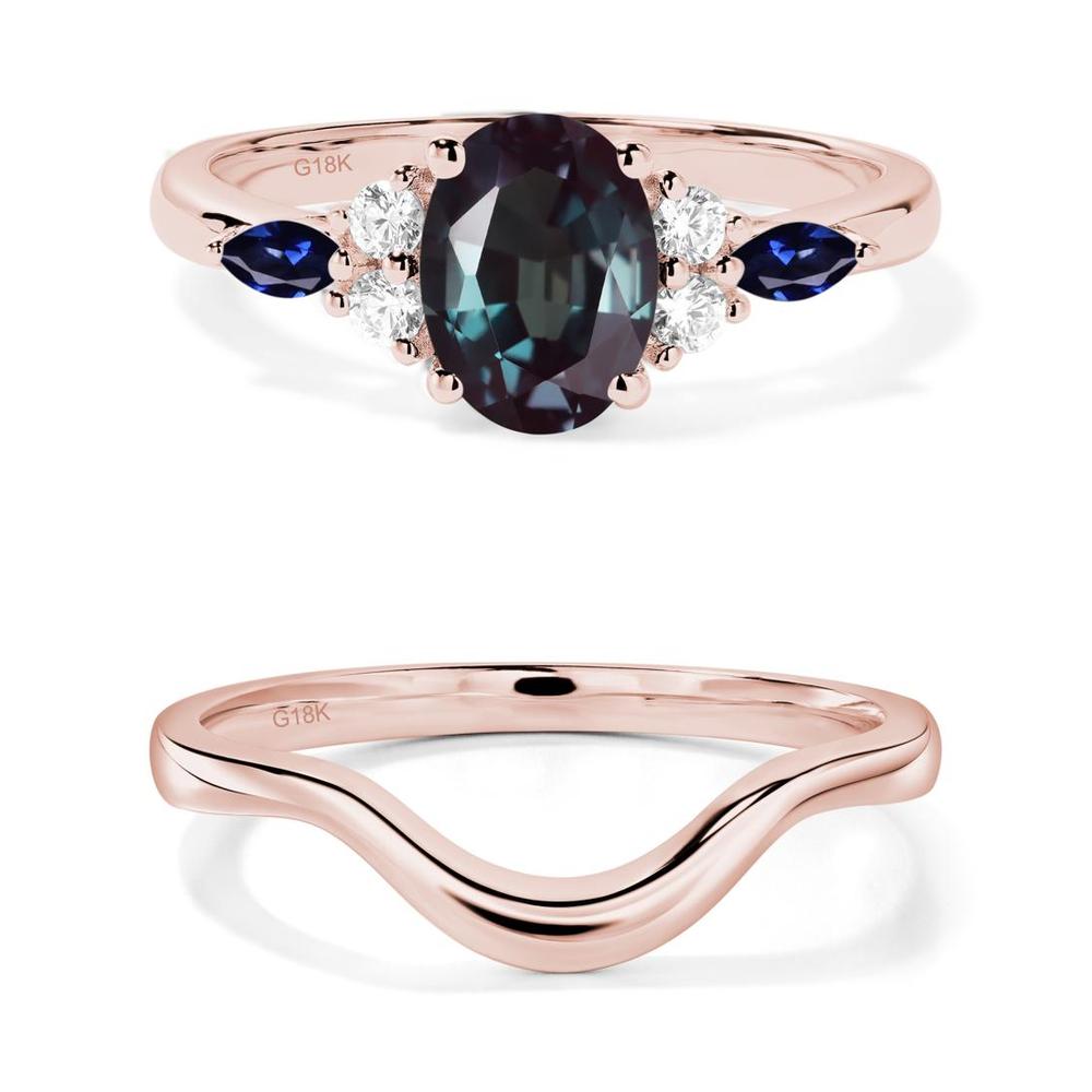 Simple Oval Alexandrite Engagement Ring - LUO Jewelry #metal_xxxxx