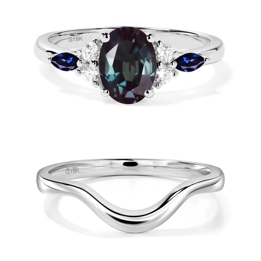 Simple Oval Alexandrite Engagement Ring - LUO Jewelry #metal_xxxxx