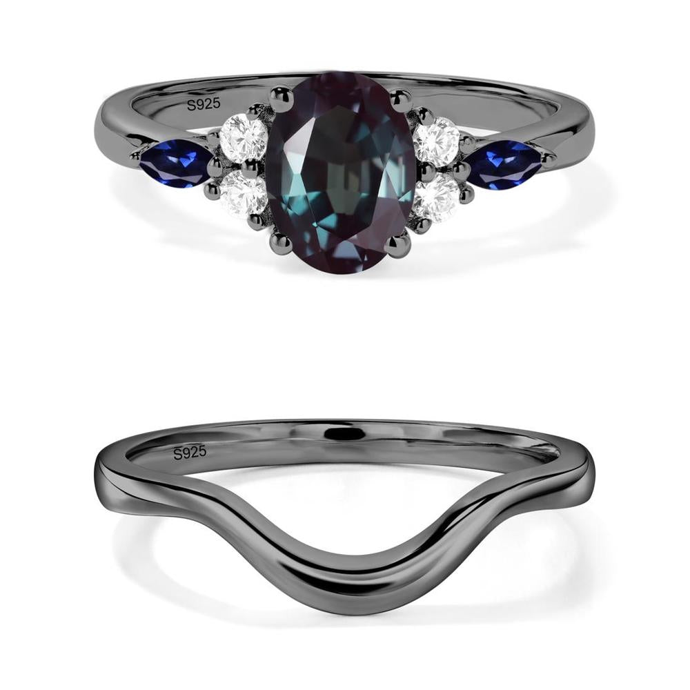 Simple Oval Alexandrite Engagement Ring - LUO Jewelry #metal_xxxxx
