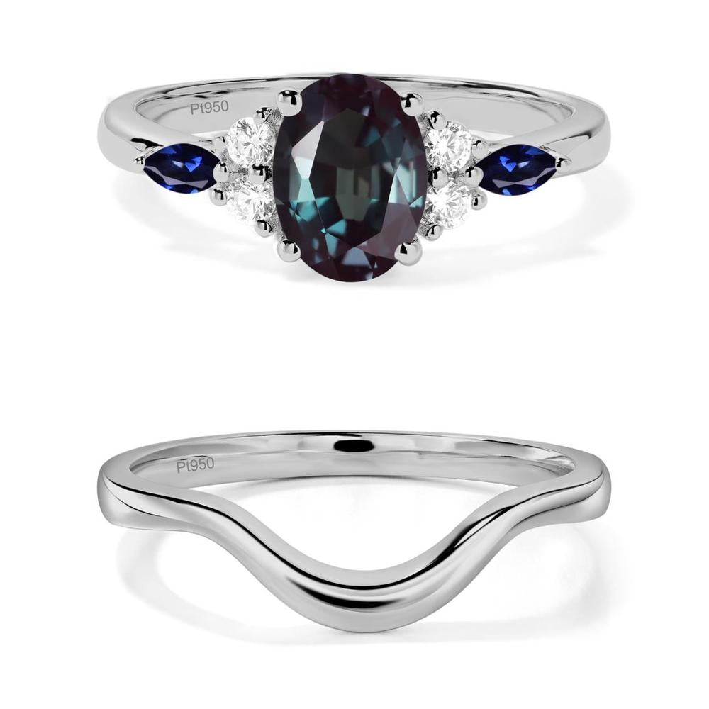 Simple Oval Alexandrite Engagement Ring - LUO Jewelry #metal_xxxxx