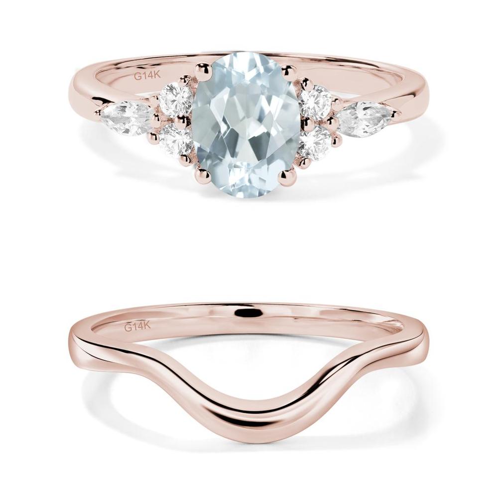 Simple Oval Aquamarine Engagement Ring - LUO Jewelry #metal_xxxxx