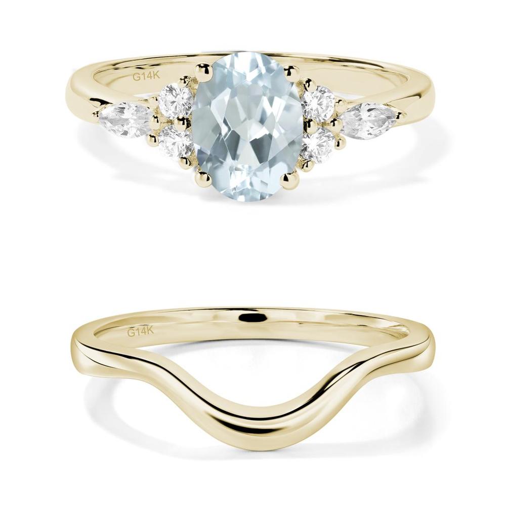 Simple Oval Aquamarine Engagement Ring - LUO Jewelry #metal_xxxxx