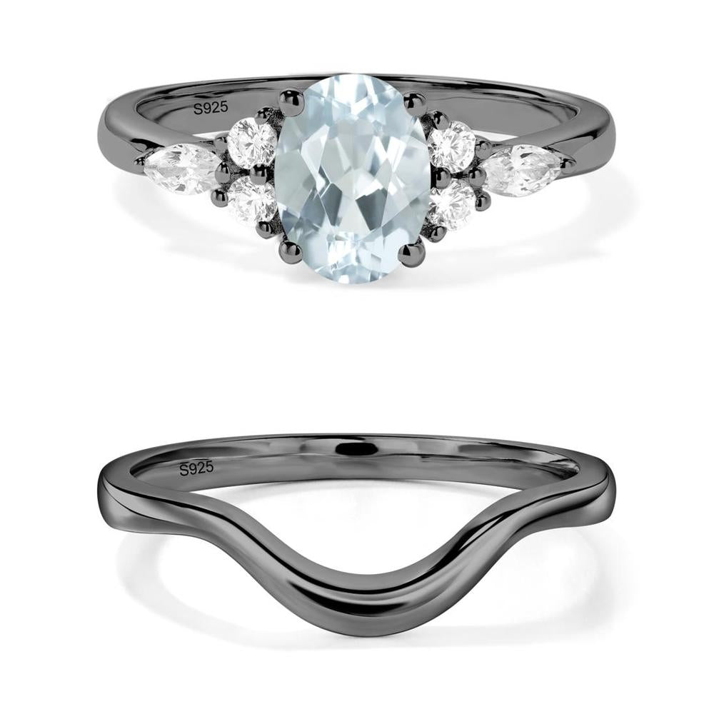 Simple Oval Aquamarine Engagement Ring - LUO Jewelry #metal_xxxxx