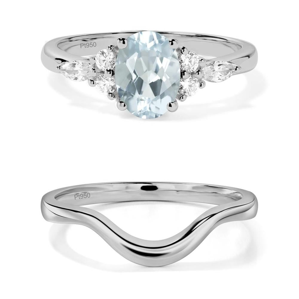 Simple Oval Aquamarine Engagement Ring - LUO Jewelry #metal_xxxxx