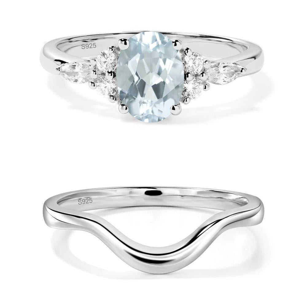 Simple Oval Aquamarine Engagement Ring - LUO Jewelry #metal_xxxxx