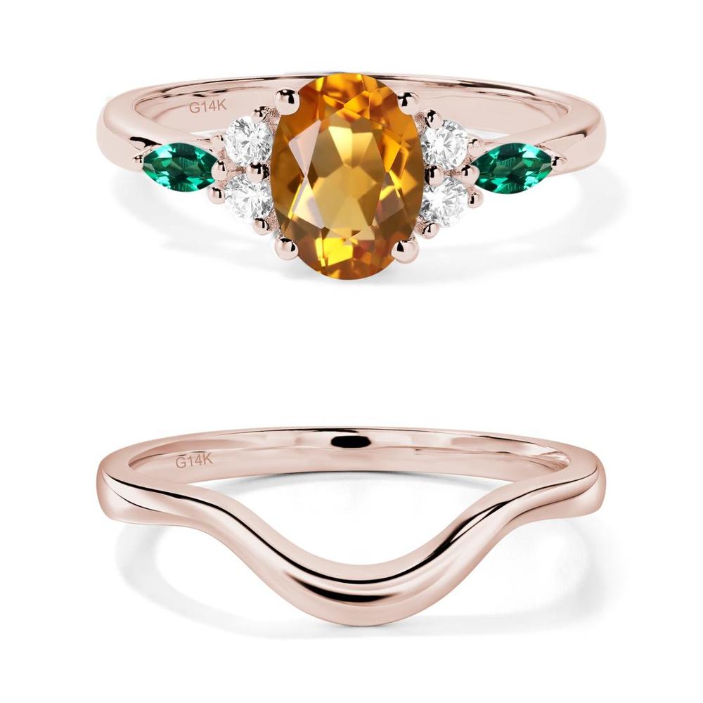 Simple Oval Citrine Engagement Ring - LUO Jewelry #metal_xxxxx