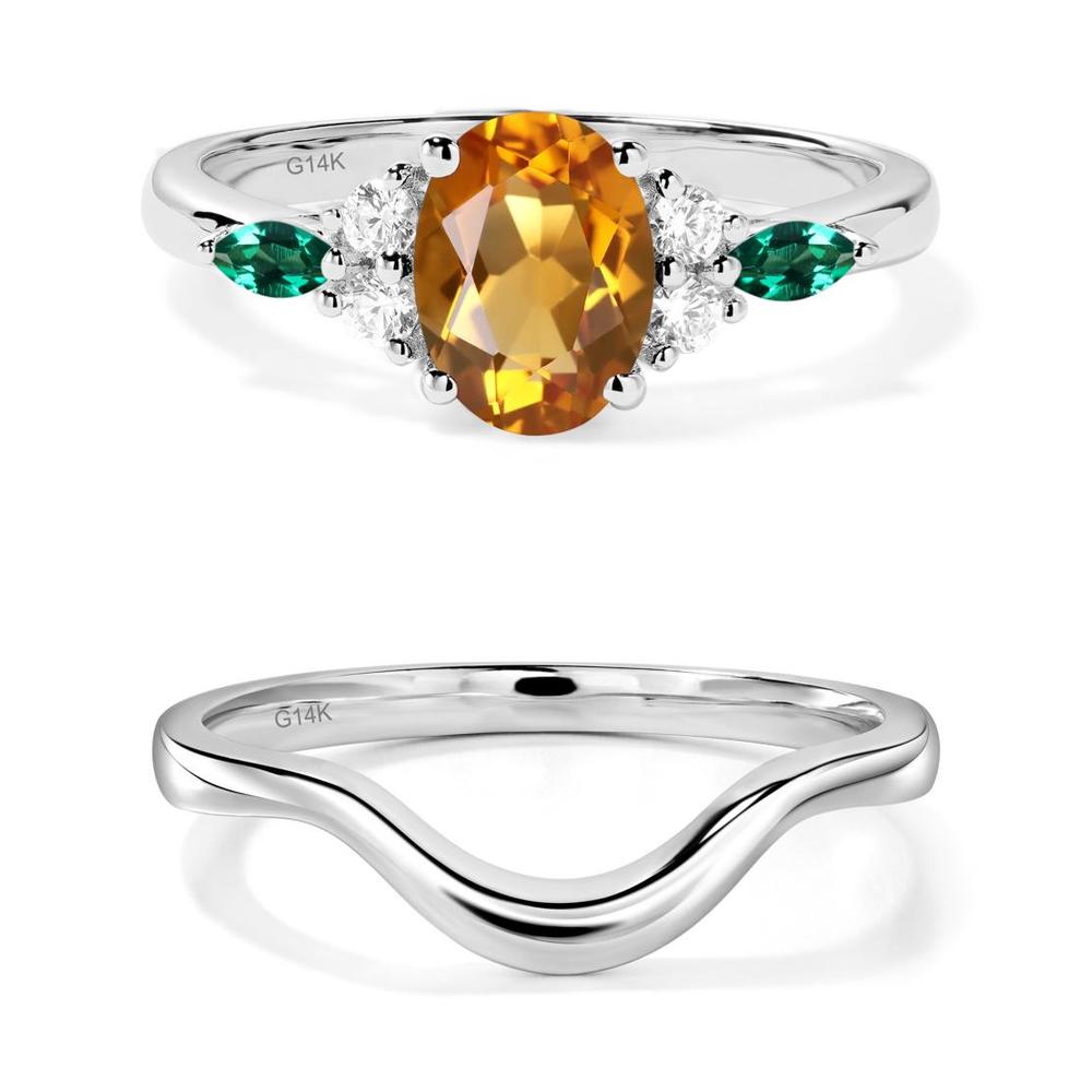 Simple Oval Citrine Engagement Ring - LUO Jewelry #metal_xxxxx