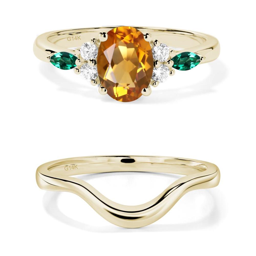 Simple Oval Citrine Engagement Ring - LUO Jewelry #metal_xxxxx