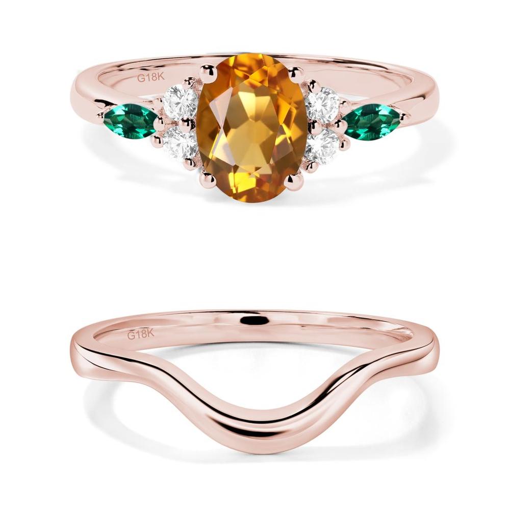 Simple Oval Citrine Engagement Ring - LUO Jewelry #metal_xxxxx