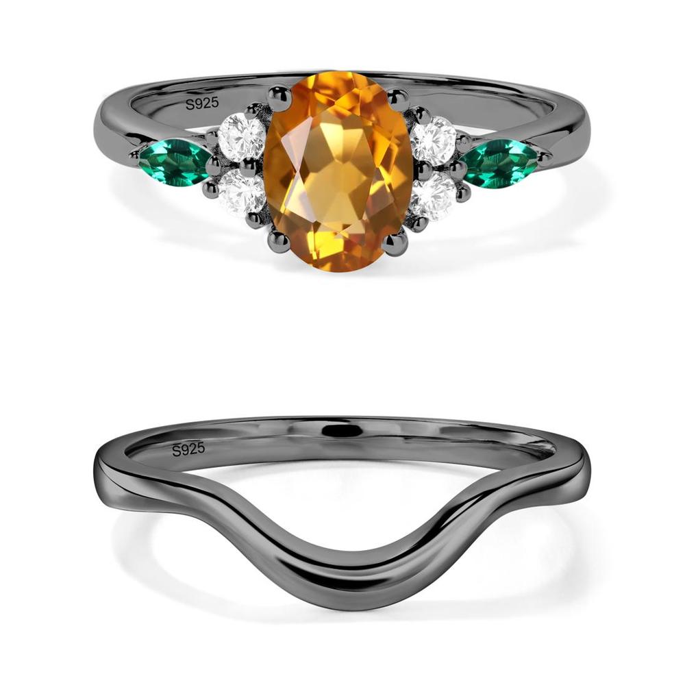 Simple Oval Citrine Engagement Ring - LUO Jewelry #metal_xxxxx