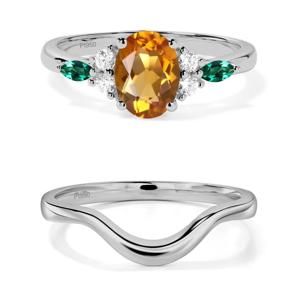 Simple Oval Citrine Engagement Ring - LUO Jewelry #metal_xxxxx