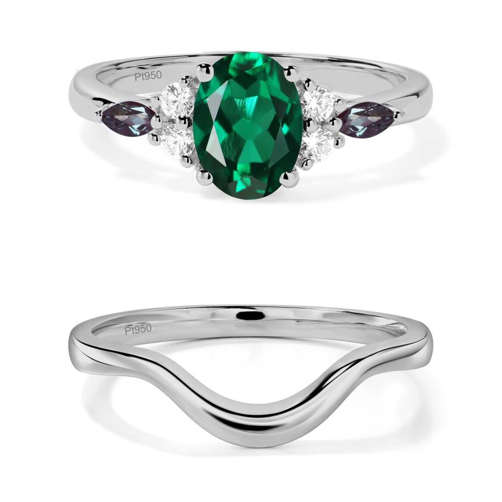 Simple Oval Emerald Engagement Ring - LUO Jewelry #metal_xxxxx