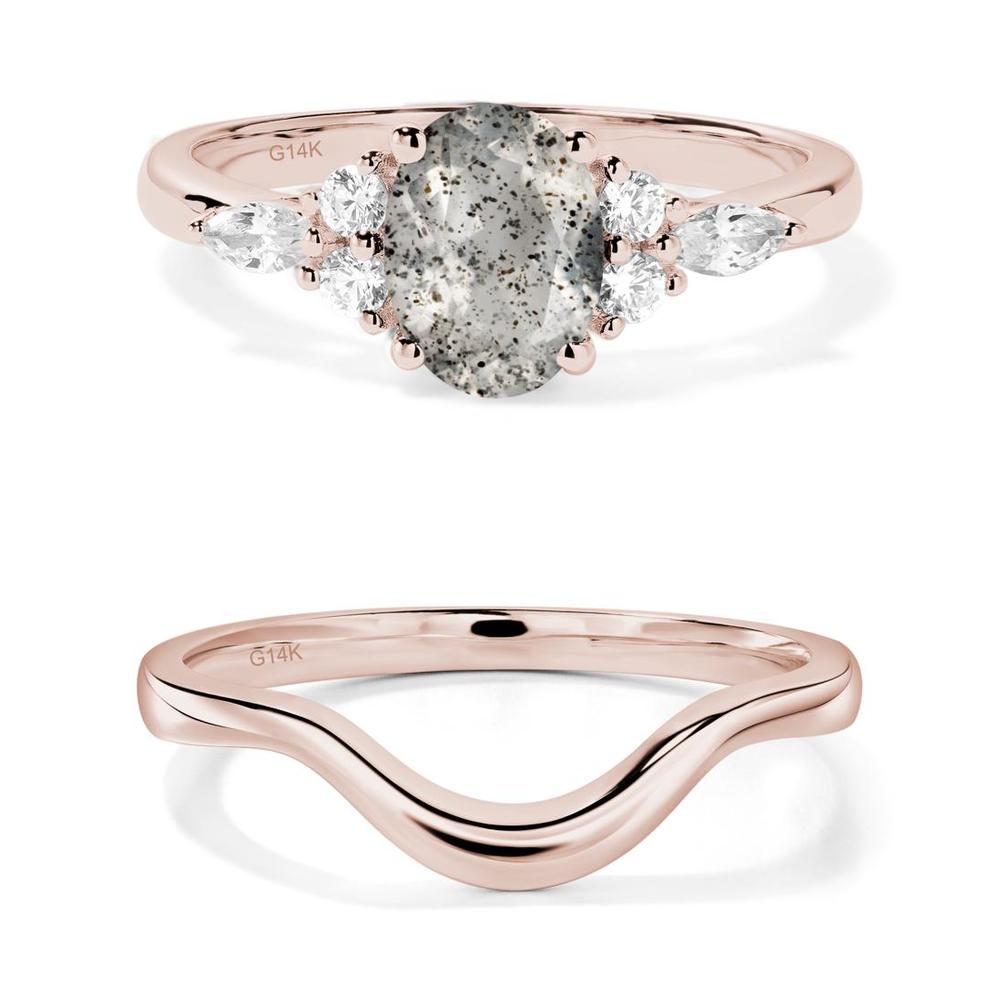 Simple Oval Herkimer Diamond Engagement Ring - LUO Jewelry #metal_xxxxx