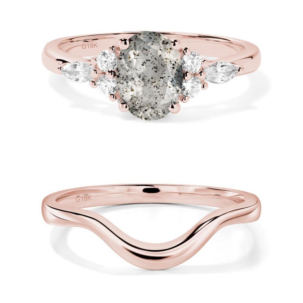 Simple Oval Herkimer Diamond Engagement Ring - LUO Jewelry #metal_xxxxx