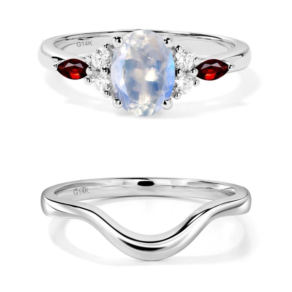 Simple Oval Moonstone Engagement Ring - LUO Jewelry #metal_xxxxx