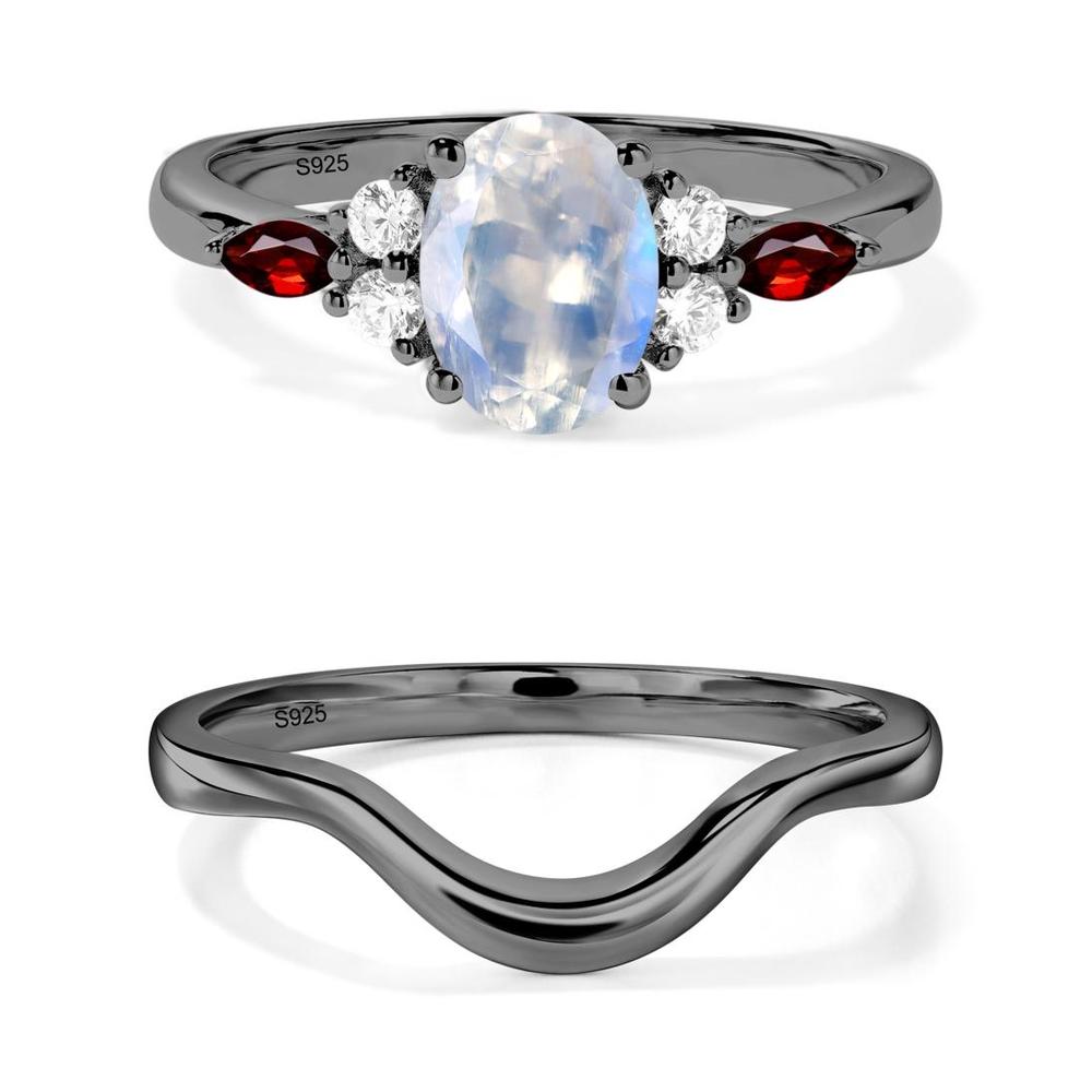 Simple Oval Moonstone Engagement Ring - LUO Jewelry #metal_xxxxx