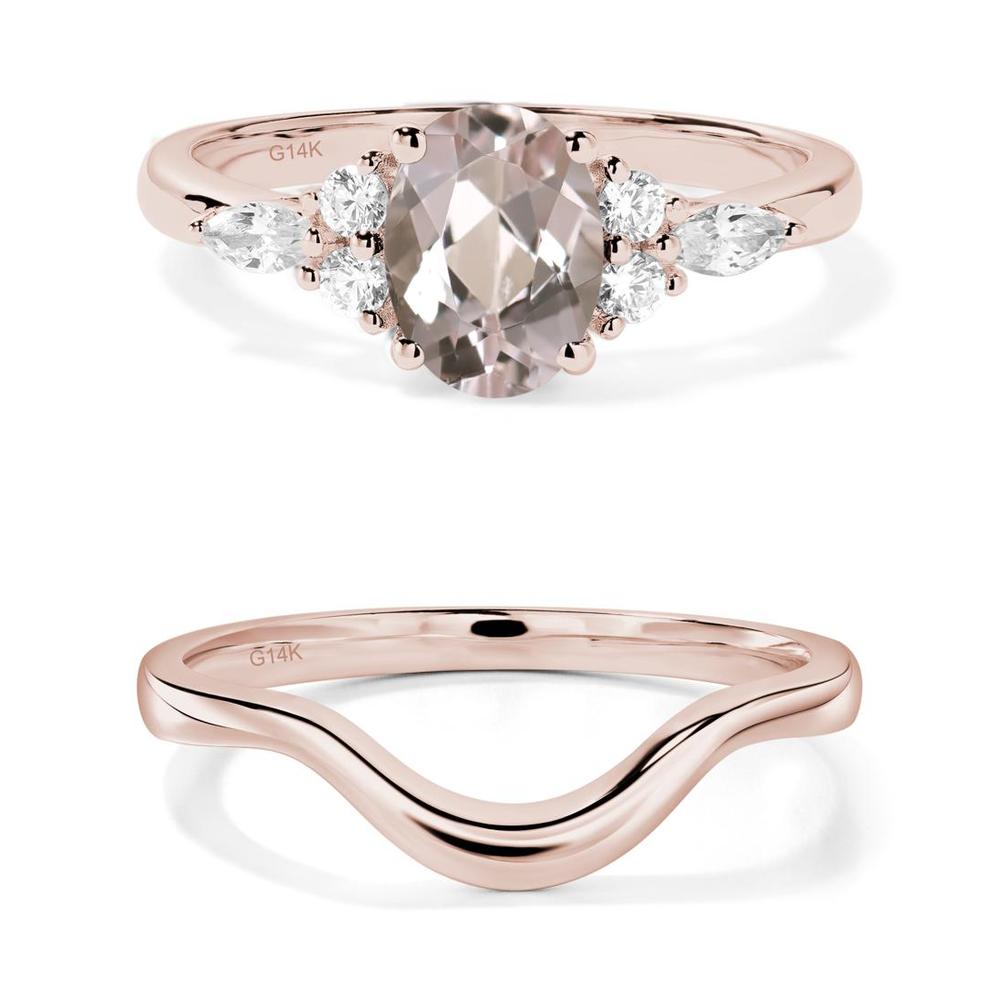 Simple Oval Morganite Engagement Ring - LUO Jewelry #metal_xxxxx