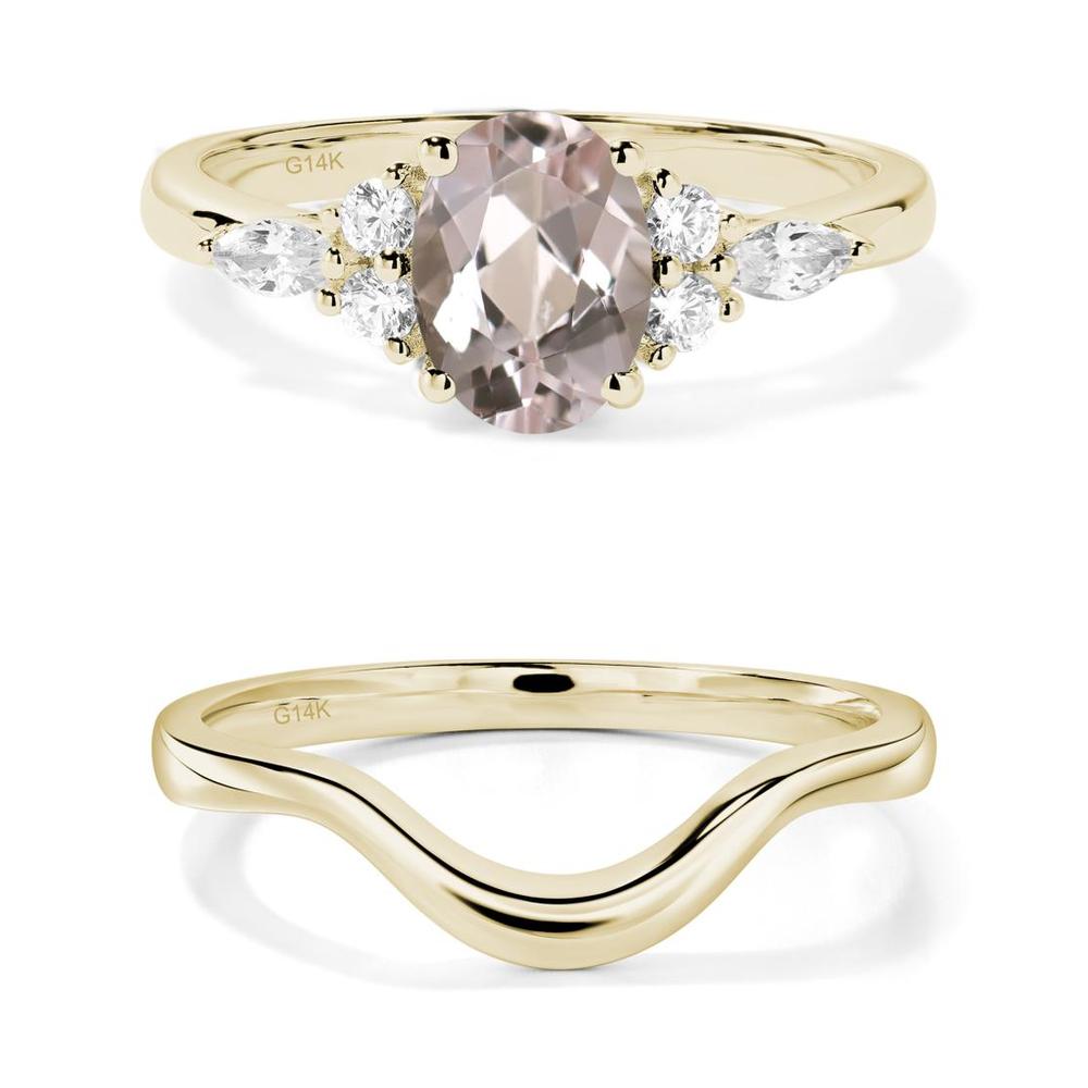 Simple Oval Morganite Engagement Ring - LUO Jewelry #metal_xxxxx