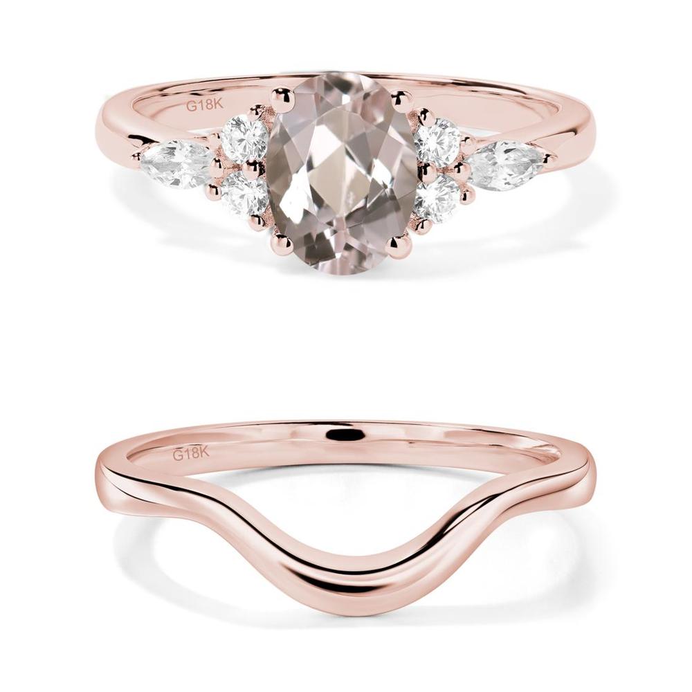 Simple Oval Morganite Engagement Ring - LUO Jewelry #metal_xxxxx