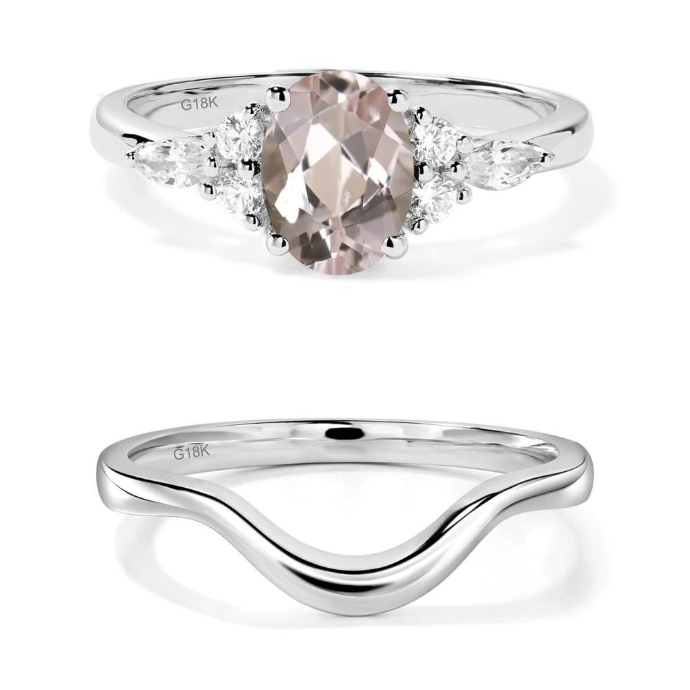 Simple Oval Morganite Engagement Ring - LUO Jewelry #metal_xxxxx