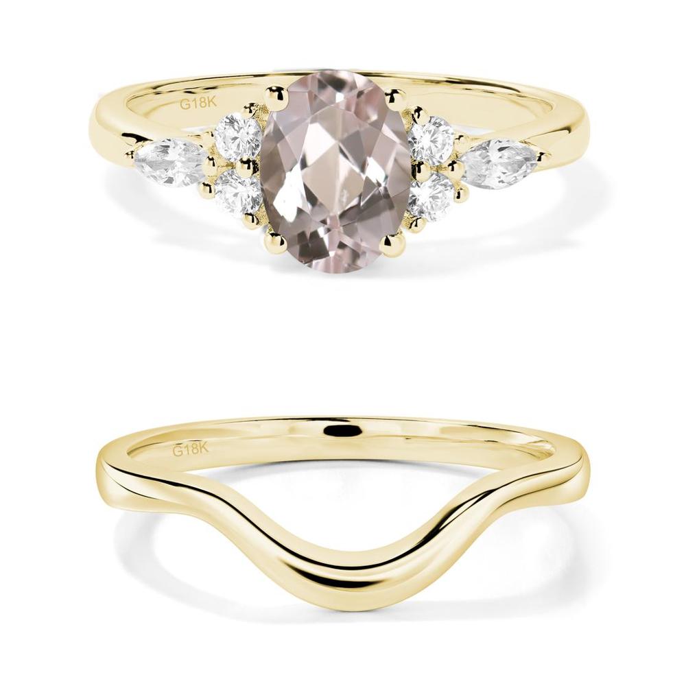 Simple Oval Morganite Engagement Ring - LUO Jewelry #metal_xxxxx