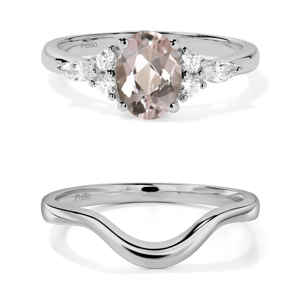 Simple Oval Morganite Engagement Ring - LUO Jewelry #metal_xxxxx