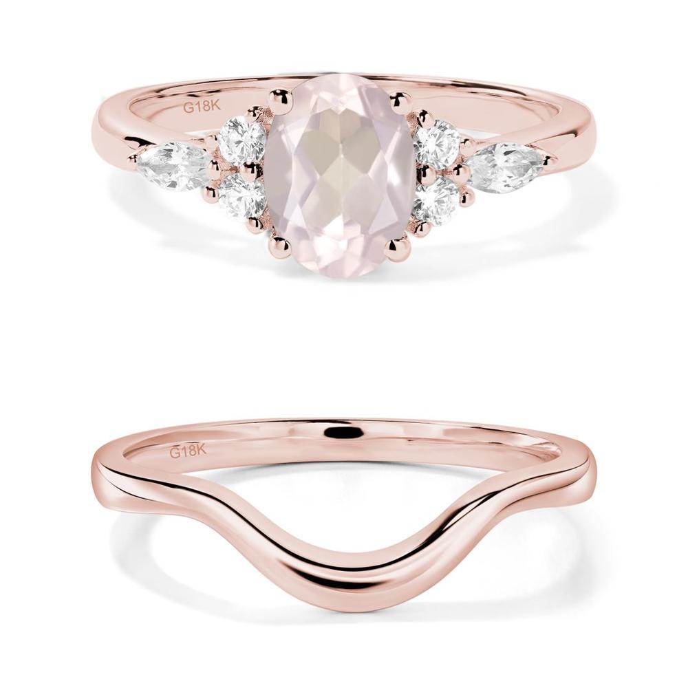 Simple Oval Rose Quartz Engagement Ring - LUO Jewelry #metal_xxxxx