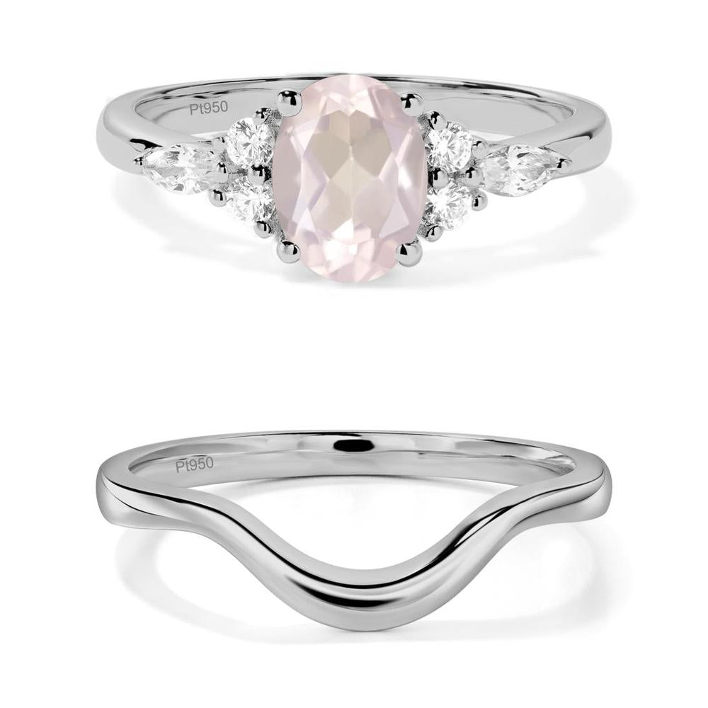 Simple Oval Rose Quartz Engagement Ring - LUO Jewelry #metal_xxxxx