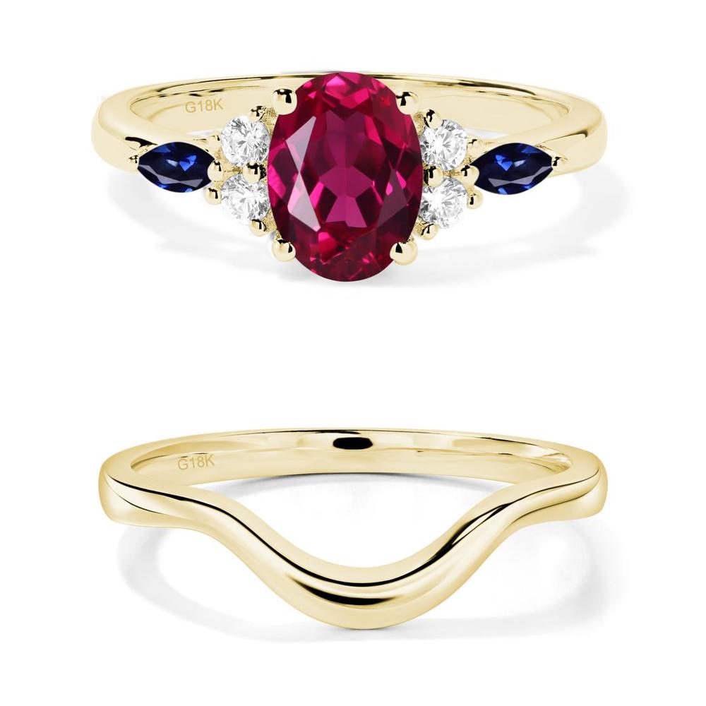 Simple Oval Ruby Engagement Ring - LUO Jewelry #metal_xxxxx