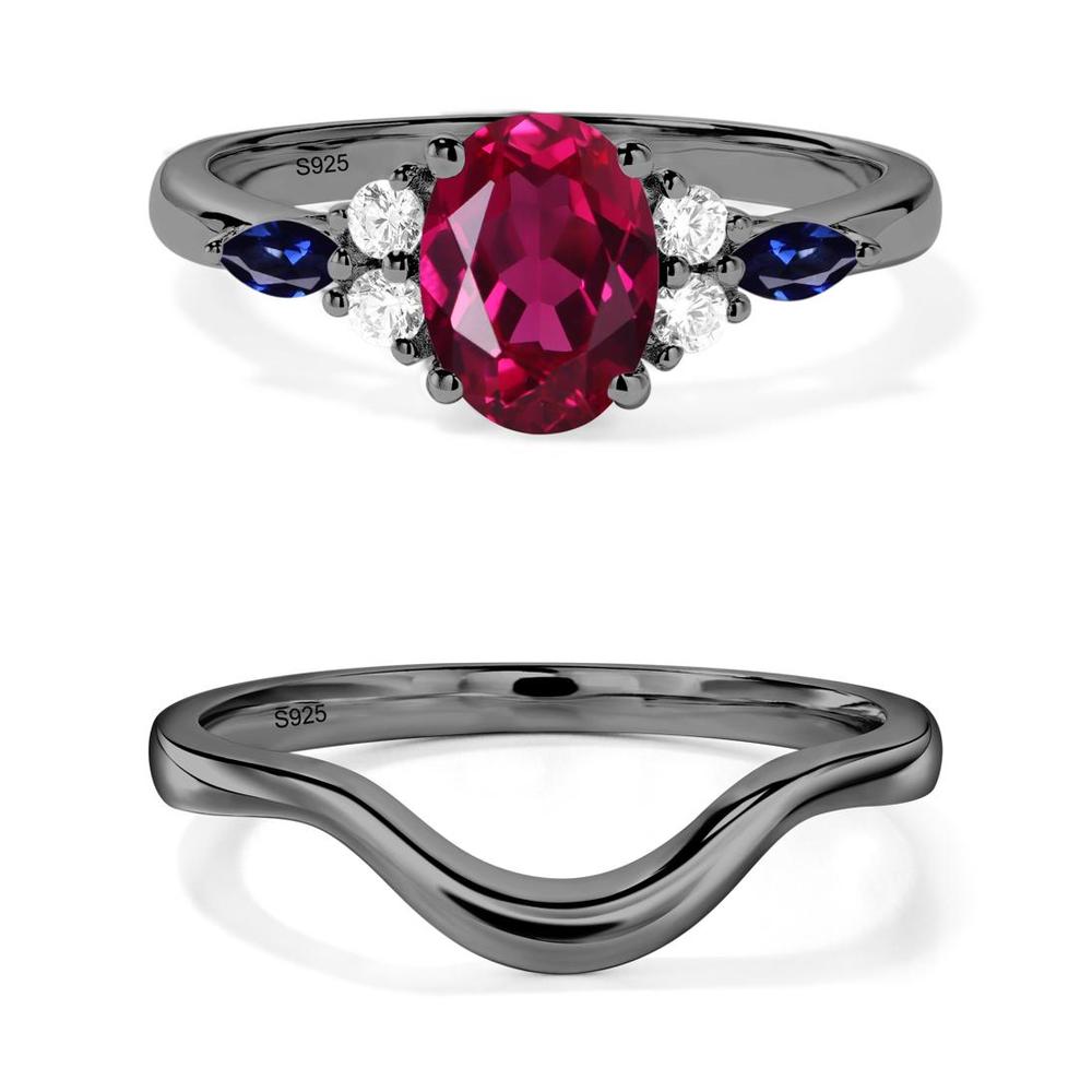 Simple Oval Ruby Engagement Ring - LUO Jewelry #metal_xxxxx