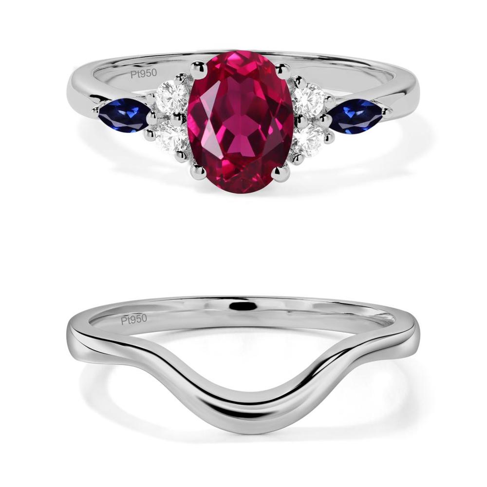 Simple Oval Ruby Engagement Ring - LUO Jewelry #metal_xxxxx