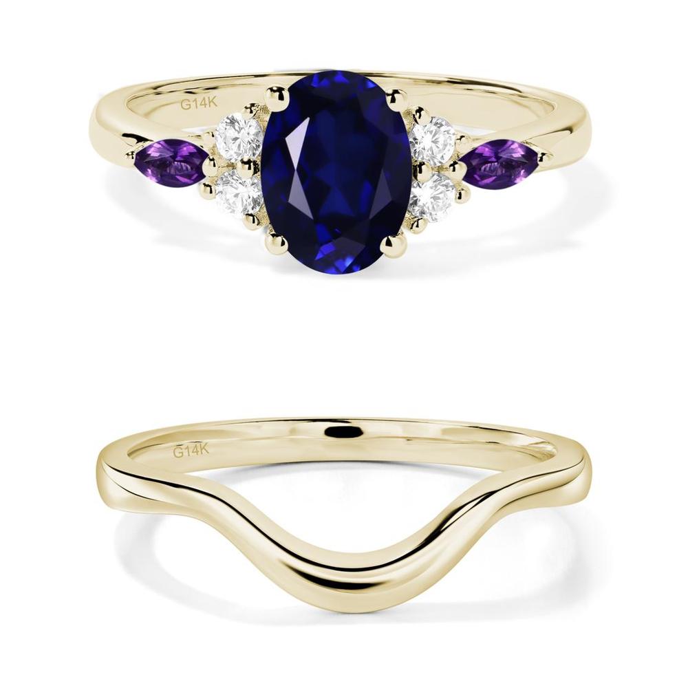 Simple Oval Sapphire Engagement Ring - LUO Jewelry #metal_xxxxx