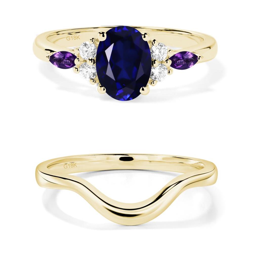 Simple Oval Sapphire Engagement Ring - LUO Jewelry #metal_xxxxx