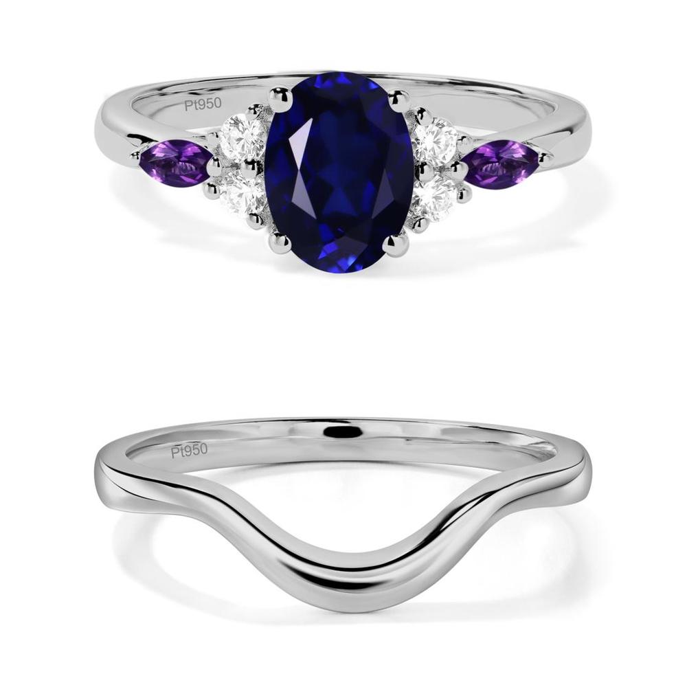 Simple Oval Sapphire Engagement Ring - LUO Jewelry #metal_xxxxx